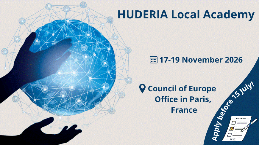 Банер HUDERIA Local Academy із датою проведення 17–19 November 2026 у Парижі та закликом подати заявку до 15 July.